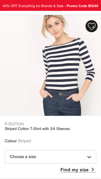 Can anyone help me find a white and black stripey top?