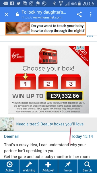 Adds in the middle of page?