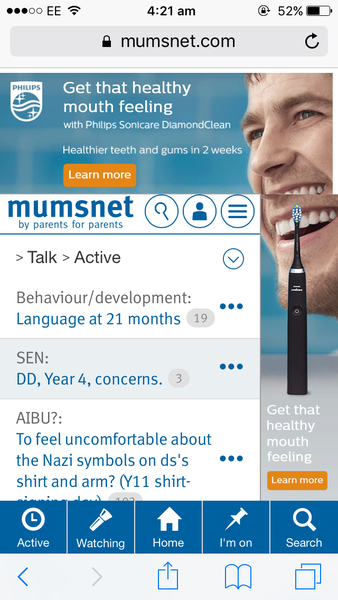 So the huge Co-op advert is chuffing annoying on a mobile.