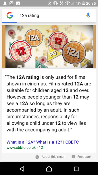Cars 3 - 12A rating ?