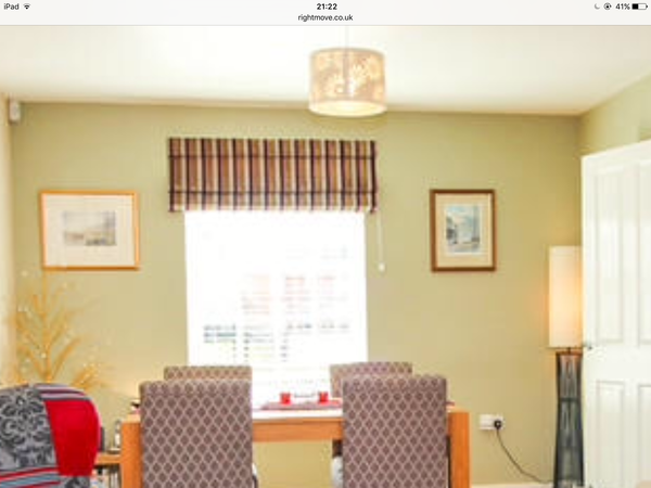 would this look strange - roman blinds