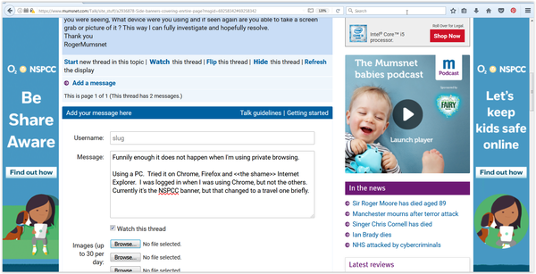 Side banners covering enrtire page
