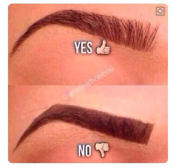 To hate the current trend for huge, unnatural slug like eyebrows?