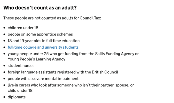 Au Pairs and council tax