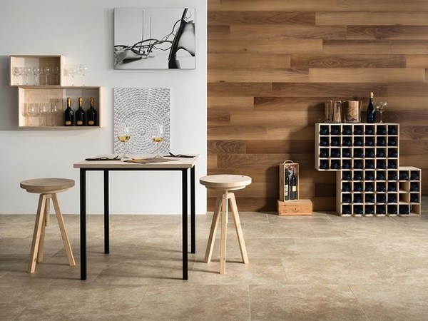 Laminate flooring on wall