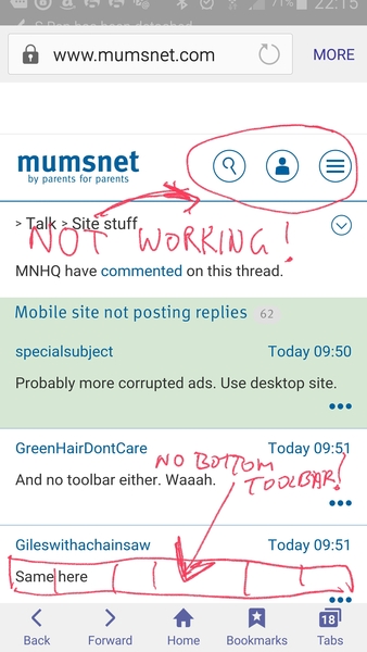 Mobile site not posting replies