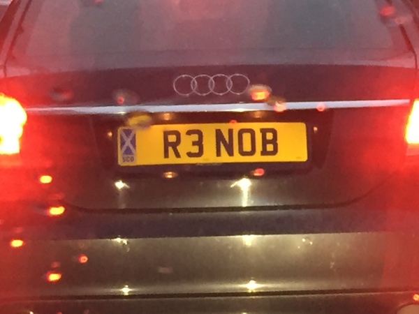 AIBU to think this personalised number plate is twattish ?