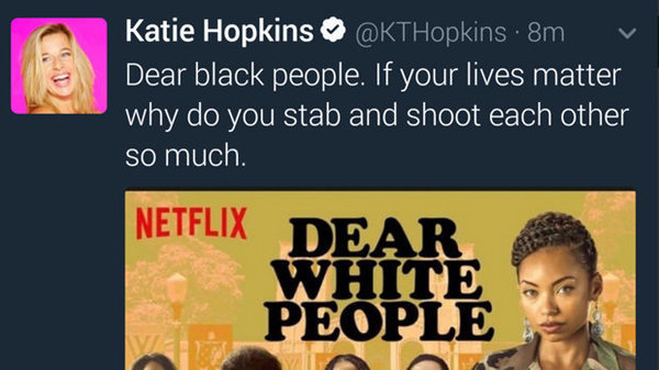 to think it's finally time England deals with its Katy Hopkins problem?