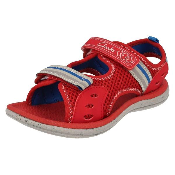 Red sandals for boy aged 2