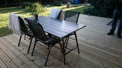 To ask you to show me your garden seating areas?