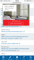 Enormous ad on mobile site