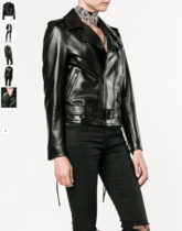 Leather Jacket with Black Hardware
