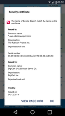 Security certificate 'issues'