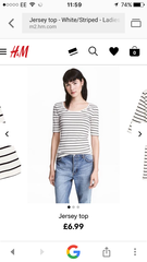 Can anyone help me find a white and black stripey top?
