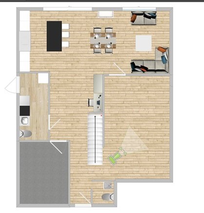Avoiding a long narrow corridor from front to back of house