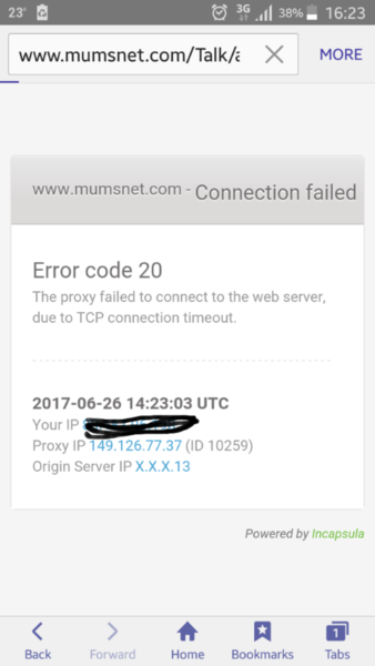Why would I get this error on mobile?