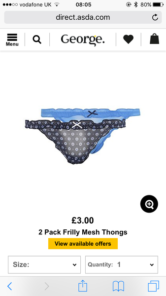 I bought new knickers yesterday...