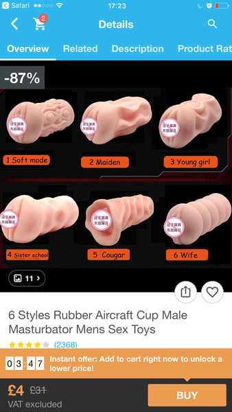 You know that Wish app? [not suitable for work] **edited by MNHQ to say image on first post may be upsetting**