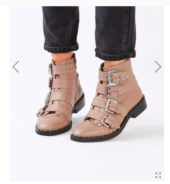 Nude Studded Boots