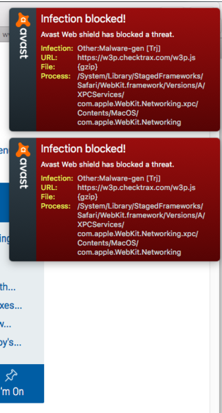 is anyone else getting a security alert pop up when they go on MN?