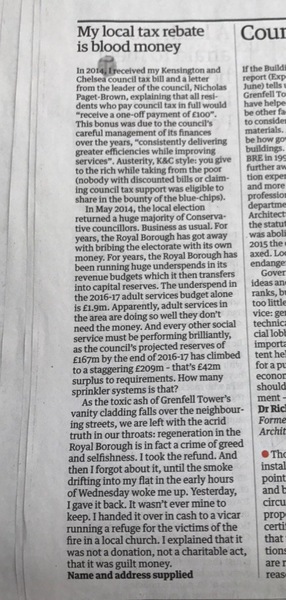 In the shadow of Grenfell Tower- thread four