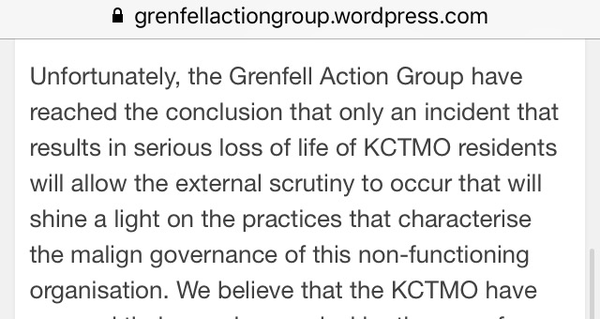 In the shadow of Grenfell Tower- thread four