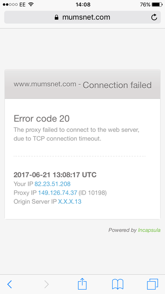 Problem loading pages