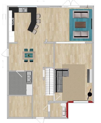 Avoiding a long narrow corridor from front to back of house