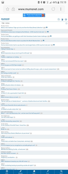 Mobile site has gone strange
