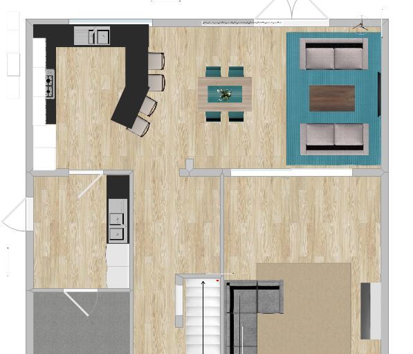 Avoiding a long narrow corridor from front to back of house