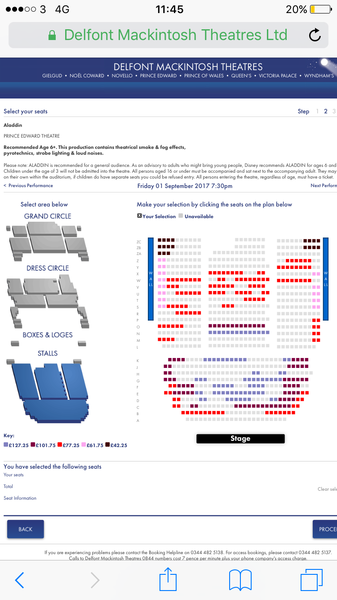 To ask people to move seats at the theatre