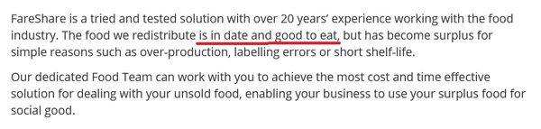 To e really uncomfortable about this food bank usage?