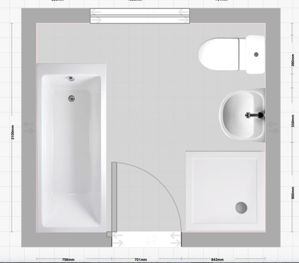 How would you layout this bathroom? (Rough floor plan attached)