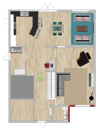 Avoiding a long narrow corridor from front to back of house