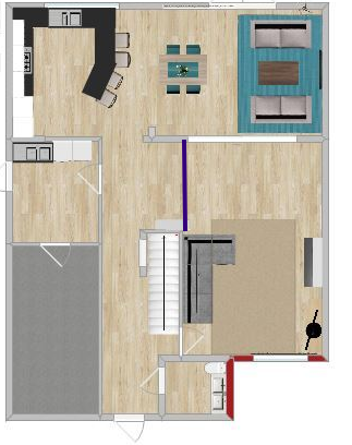Avoiding a long narrow corridor from front to back of house