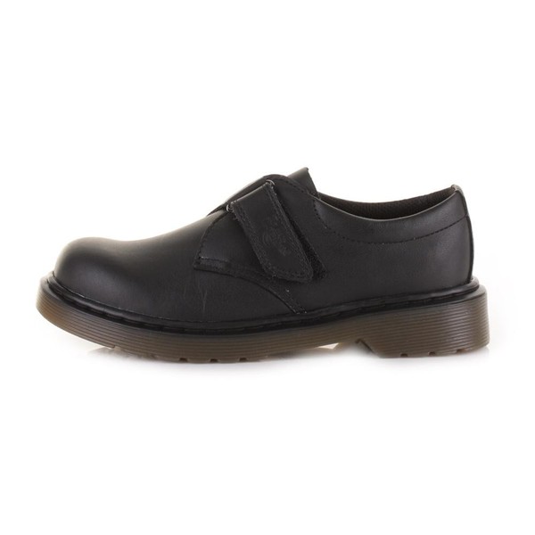 Black leather boys school shoes - trendy size 3