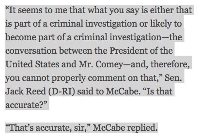 Is justice Comey for Trump?