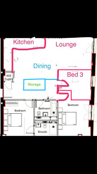 Moving a bathroom to make a 3-bed flat. Worth it?