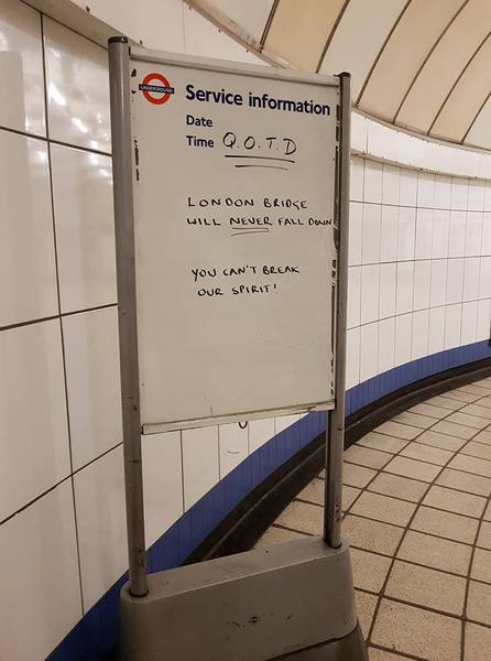 To be frustrated by people who won't talk about last night in London?
