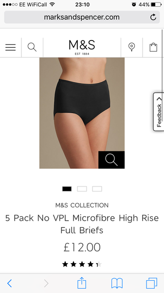 I bought new knickers yesterday...