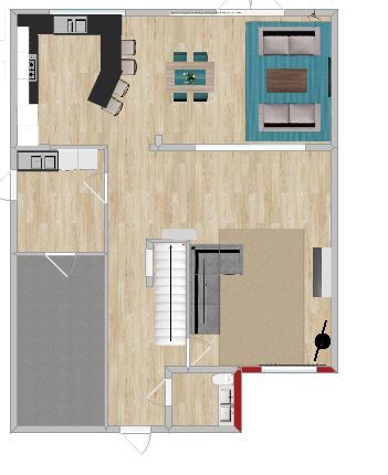 Avoiding a long narrow corridor from front to back of house