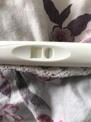 Positive pregnancy test.