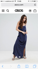 find me a plain blue maxi dress please