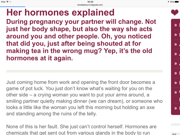 To be annoyed with this 'Dad's survival guide'  stereotypical assumption