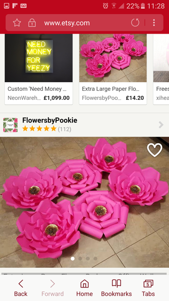 Large paper flowers for wall