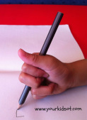 To think DD should be able to hold her pen in the way she finds most comfortable?