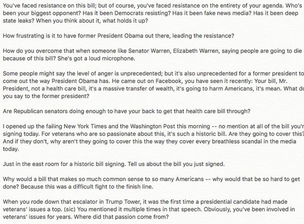 The one where Trump just can't stop being Trump