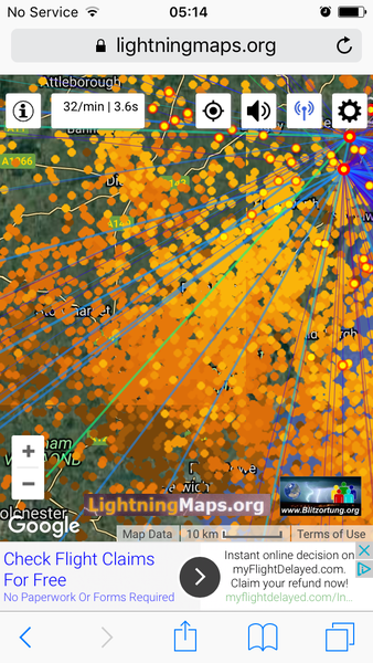 Today's thunderstorm potential