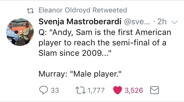 To really dislike Andy Murray?