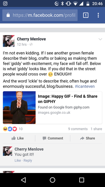To want to reply to a certain blogger